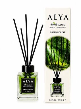 Alya Green Forest Reed Diffuser — Green & Black